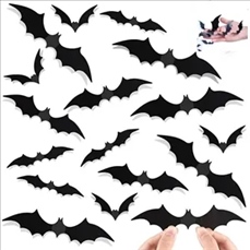 Halloween Party Black Bats Wall Sticker