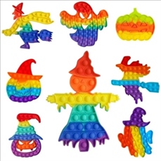 HalloweenPush Pop Bubble Fidget Luminous Sensory Squishy Toy
