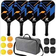 Hardcover Fiberglass Pickle Ball Set