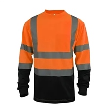High Visibility Heavy-duty Long Sleeve Reflective Safety T-S