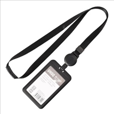 ID Badge Holder with Lanyard Vertical Retractable