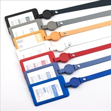ID Badge Holder with Lanyard Vertical Retractable