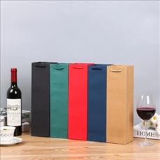 Kraft Paper Wine Tote Gift Bag