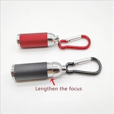 LED Mini Keychain Flashlight with Zoom & Carabiner