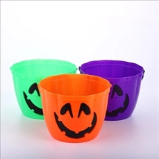 LED Plastic Halloween Gifts Candy Pumpkin Basket