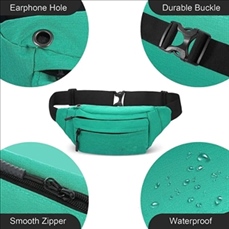 Large Crossbody Fanny Pack with 4-Zipper Pockets
