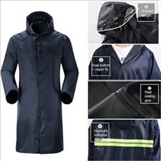 Long Sleeve Hooded Raincoat Waterproof Poncho Jacket