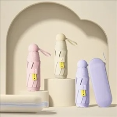Mini capsule sun umbrella for sunny and rainy days