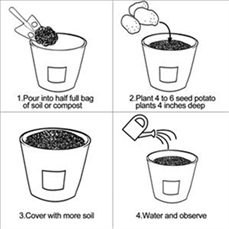 Non-woven Vegetable Grow Bag With Handle