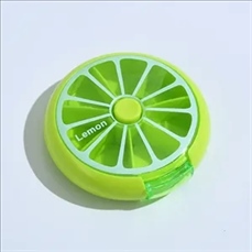 One Week Fruit Lemon Portable Medicine Box