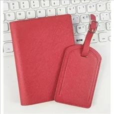 PU Leather Passport Holder and Luggage Tag Set