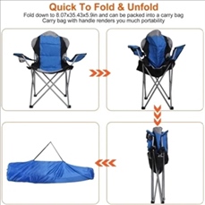 Padded Fold-Up Lounge Chair