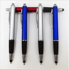 Plunge-Action Ballpoint Pen with stylus