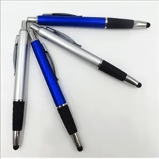 Plunge-Action Ballpoint Pen with stylus
