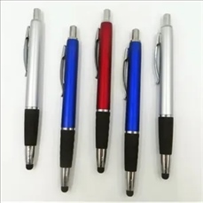 Plunge-Action Ballpoint Pen with stylus