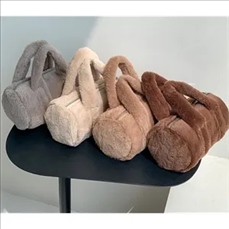 Plush Cylinder Handbag for Fall/Winter - Stylish Ins Bag