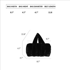 Plush Cylinder Handbag for Fall/Winter - Stylish Ins Bag