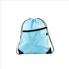 Polyester Drawstring Pack W/ Zipper Pocket