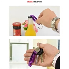 Portable Aluminum Alloy Bottle Opener Keychain