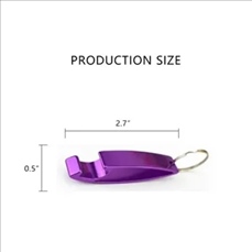 Portable Aluminum Alloy Bottle Opener Keychain