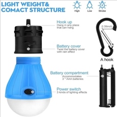 Portable LED Camping Tent Lantern Bulb