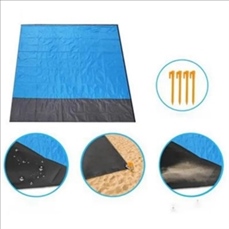Portable Lightweight Beach Blanket with Stakes