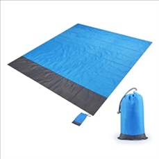 Portable Lightweight Beach Blanket with Stakes