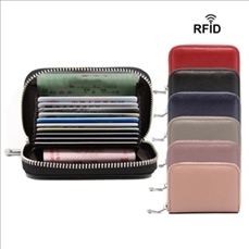 RFID Anti-theft Head Leather Card Bag