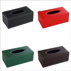 Rectangular PU Leather Tissue Box Holder