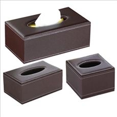 Rectangular PU Leather Tissue Box Holder