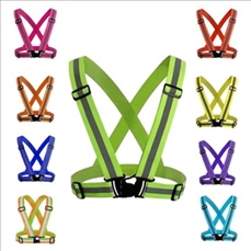 Reflective Adjustable Safety Cycling Bike Vest Belt