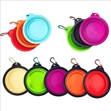 Silicone Portable Collapsible Pet Bowl with Carabiner