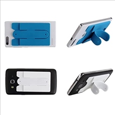 Silicone phone wallet with stand
