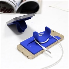 Silicone phone wallet with stand