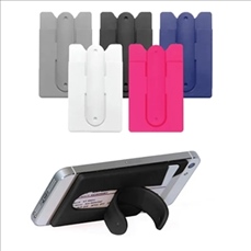 Silicone phone wallet with stand