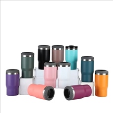Stainless Steel Can/Bottle Insulator, 14oz Two-Way Lids