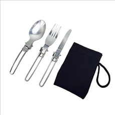 Stainless Steel Tableware Set With Carry Case