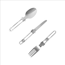 Stainless Steel Tableware Set With Carry Case