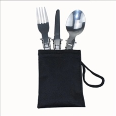 Stainless Steel Tableware Set With Carry Case