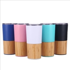 Stianless Steel Natural Bamboo Coffee Tumbler