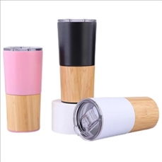 Stianless Steel Natural Bamboo Coffee Tumbler