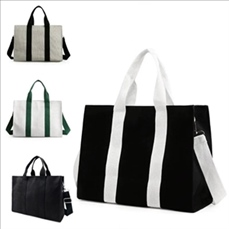 Stylish Canvas Tote Bag Top Zipper Closure