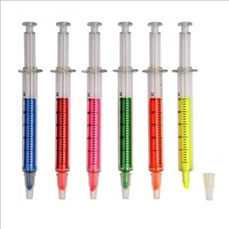 Syringe Highlighters Fluorescent Needle Watercolor Pen
