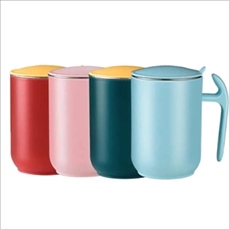 Tea Cup Wide Handle With Lids 12 Oz