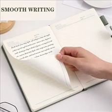 Thick A5 Color-Block Leather Magnetic Notebook