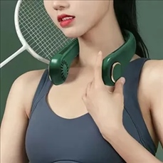 Three-speed bladeless neck hanging fan