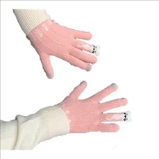 Touch screen Christmas kitty gloves for women