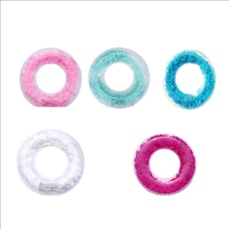 Transparent Tubes Swim Rings with Feather Inflatable Water