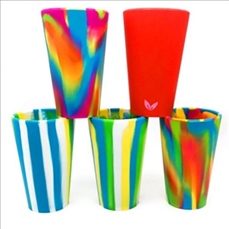 Unbreakable Silicone Cup Drinkware Pint Glass Set