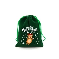 Velvet Christmas Gift Pouch